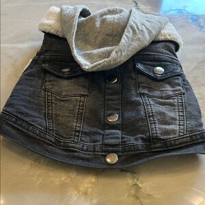 Stylish Gray Denim Dog Jacket